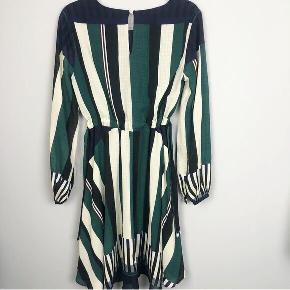 ANTHROPOLOGIE | SUNDAY IN BROOKLYN Leger Striped Side Tie Dress Women’s Size S - Picture 11 of 14